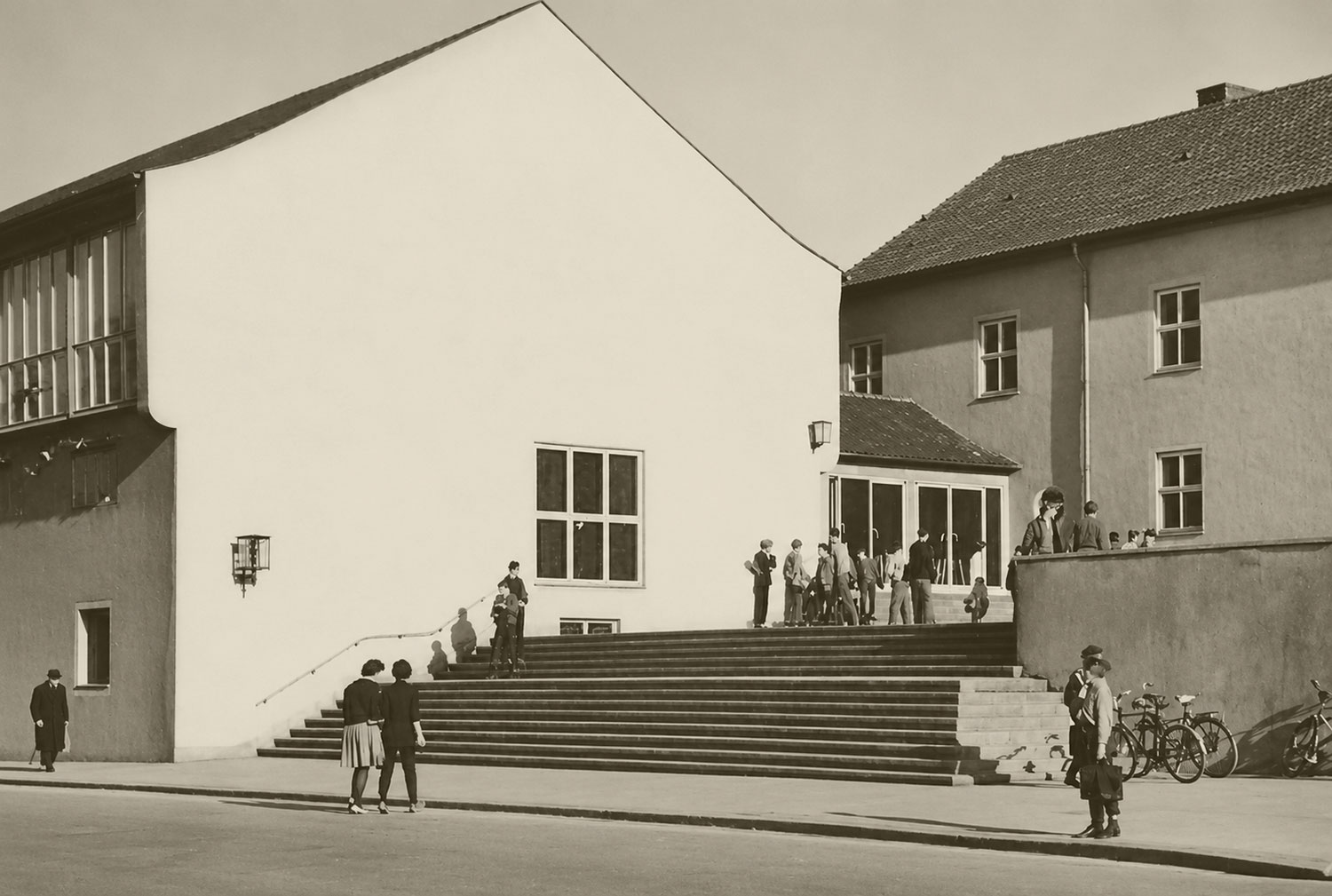 Schulgebäude der Gottlieb-Daimler-Schule Schorndorf ab 1952