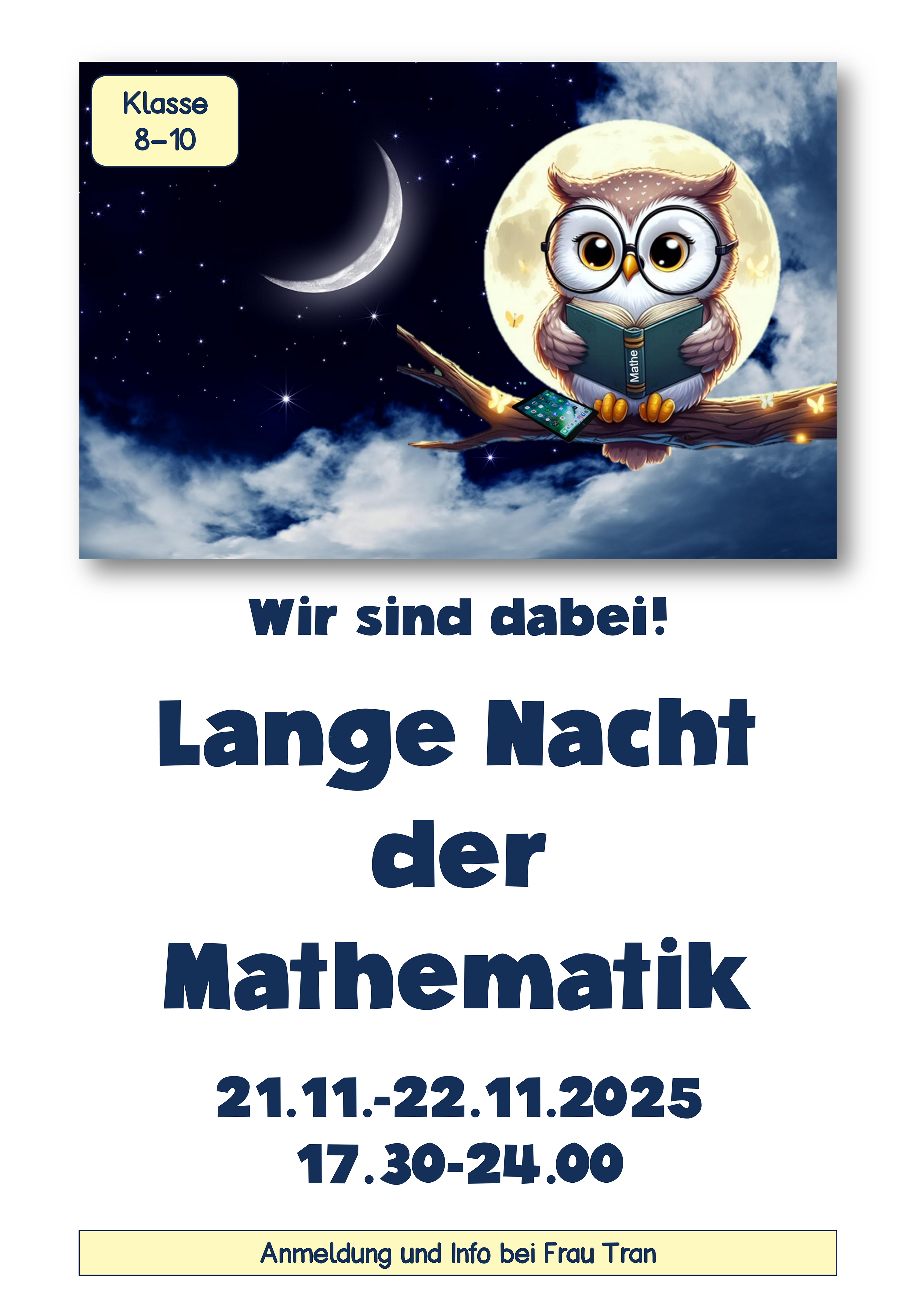 Plakat Lange Nacht der Mathematik