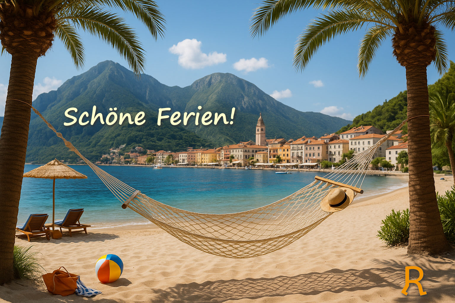 Foto Strand Stadt Berge Schöne Ferien