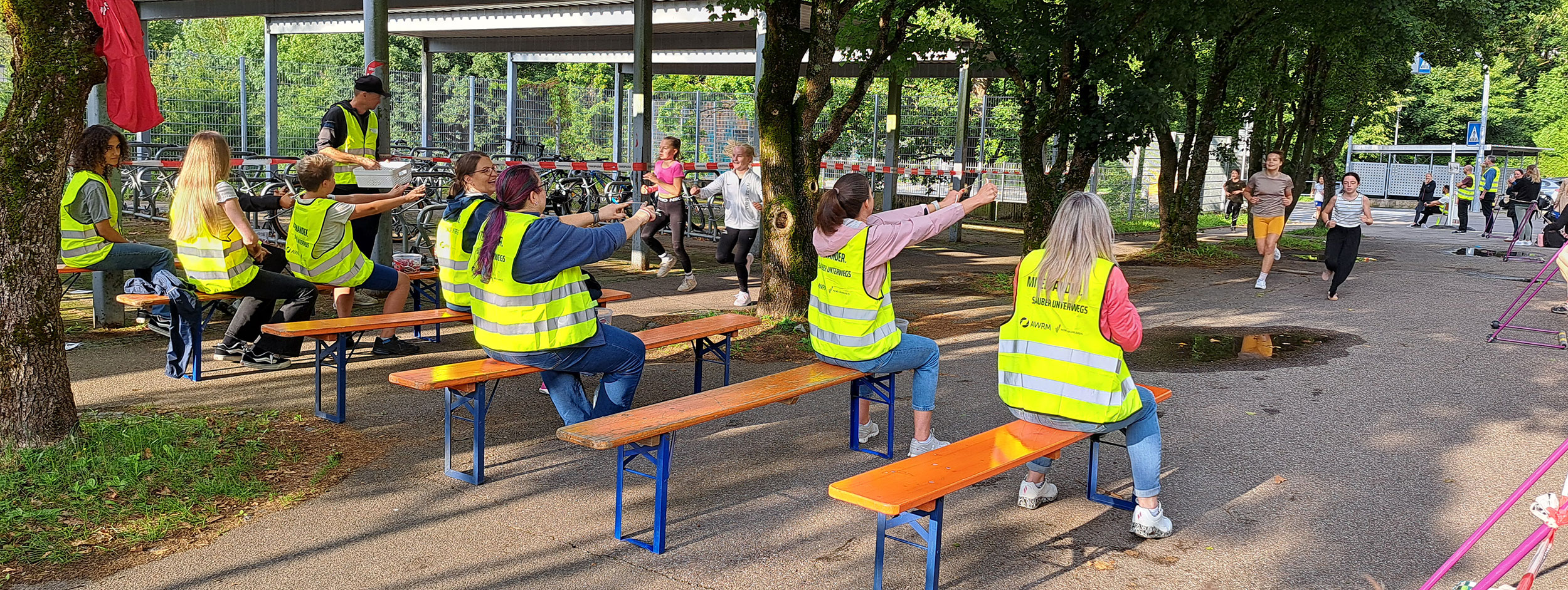 Schüler am Start beim Spendenlauf