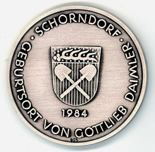 Gottlieb-Daimler-Medaille der Stadt Schorndorf